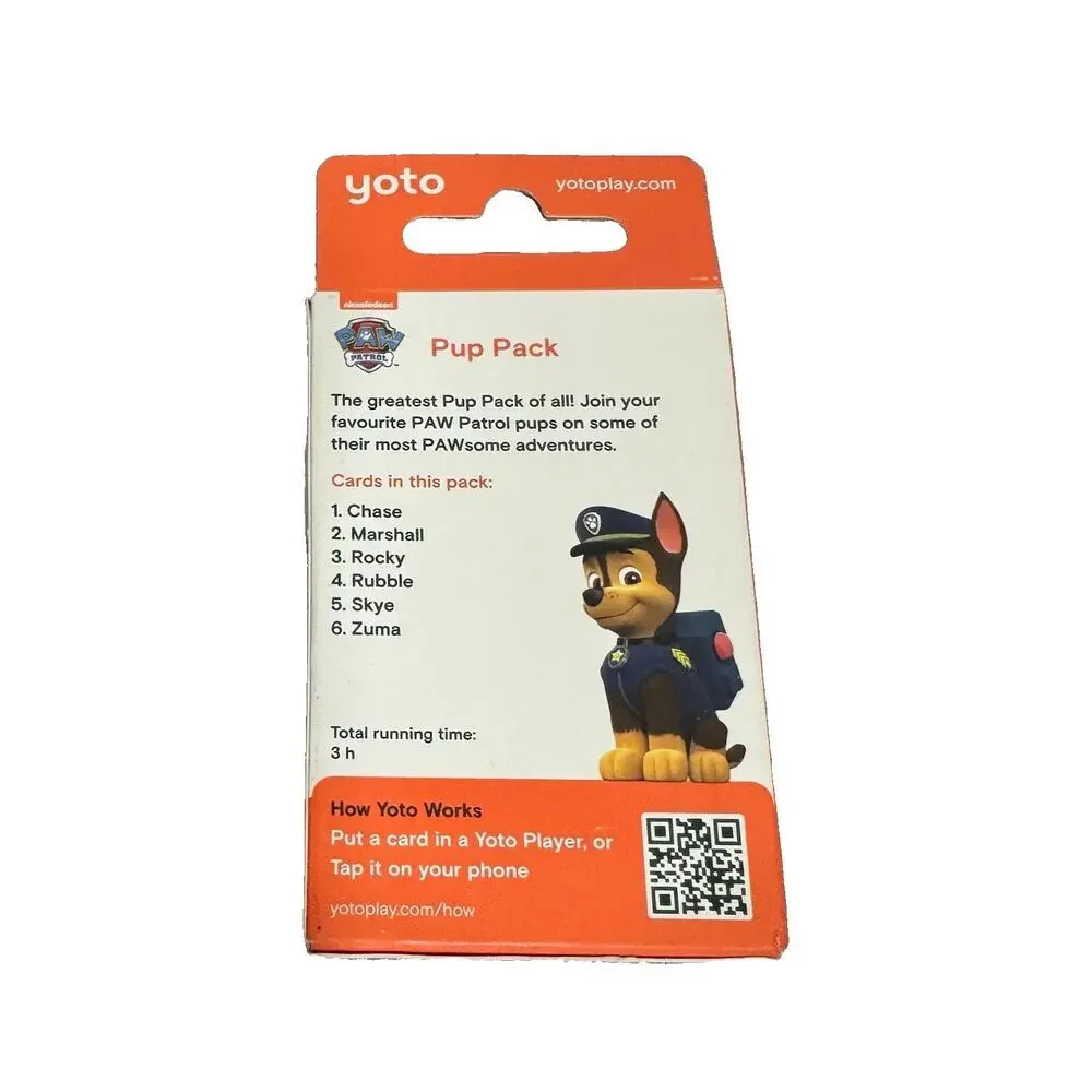 Yoto PAW Patrol Pup Pack Audio Card Collection (6 Card Pack ) Sealed